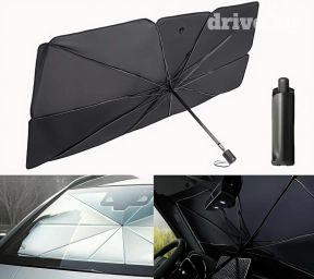 Солнцезащитный зонт для машины, авто. Защита от солнца для переднего