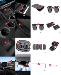 НАБОР СИЛИКОНОВЫХ НАКЛАДОК В САЛОН LIXIANG L9, ЧЕРНОГО ЦВЕТА, 2024 ГОД