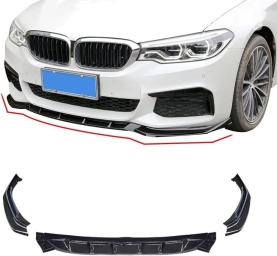 Юбка переднего бампера BMW, 2020 г., цвет - Черный, Новый