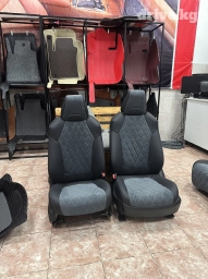 Чехлы Алькантара, С подушкой, цвет - Серебристый, Toyota, Самовывоз