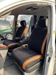 Чехлы Экокожа, С подушкой, цвет - Черный, Toyota, Самовывоз