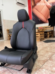 Чехлы Экокожа, С подушкой, цвет - Черный, Mercedes-Benz, Самовывоз