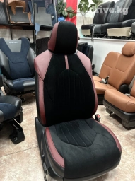 Чехлы Алькантара, С подушкой, цвет - Черный, Toyota, Самовывоз, Бесплатная доставка, Платная доставка