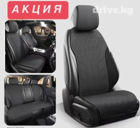 Чехлы Экокожа, С подушкой, цвет - Черный, Новый, Самовывоз, Платная доставка