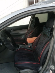 Чехлы Экокожа, С подушкой, цвет - Черный, Toyota, Новый, Самовывоз