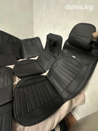 Чехлы Кожаные, С подушкой, цвет - Черный, Новый, Самовывоз, Бесплатная доставка, Платная доставка