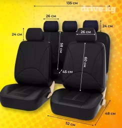 Чехлы Экокожа, цвет - Черный, Универсальный, Новый, Платная доставка