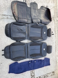 Чехлы Кожаные, цвет - Черный, Kia, Б/у, Бесплатная доставка, Платная доставка, Самовывоз