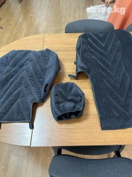 Чехлы Велюровые, цвет - Синий, Toyota, Б/у, Платная доставка, Самовывоз, Бесплатная доставка