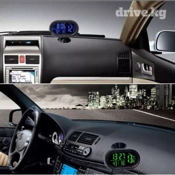 Часы 4 в 1 для автомобиля. Работают от прикуривателя или батарейки