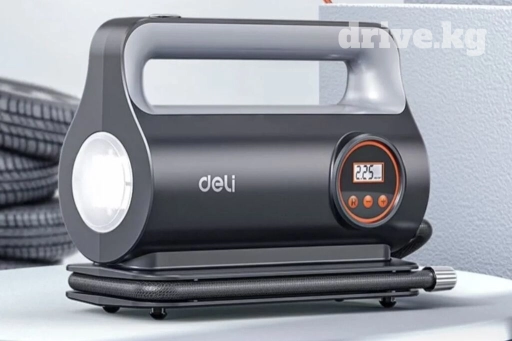 Автомобильный воздушный компрессор Deli с цифровым манометром и