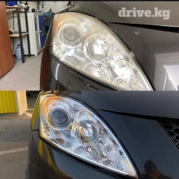 Химическая полировка фар на выезд одна фара 500сомов . быстро и