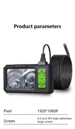 ЭНДОСКОП 
5.5 ММ ДВОЙНАЯ КАМЕРА FULL HD
1080/1920 IPS МАТРИЦА IP67