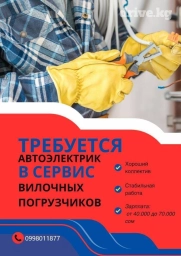 Требуются электрик или же ученик с дипломом электрика, в сервисный