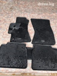 Родные Резиновые Полики Для салона Subaru, цвет - Черный, Б/у, Самовывоз
