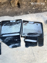 Родные Резиновые Полики Для салона Kia, цвет - Черный, Б/у, Самовывоз