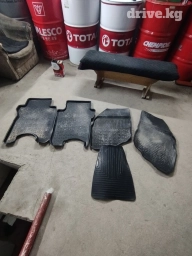 Родные Резиновые Полики Для салона Honda, цвет - Черный, Б/у, Самовывоз