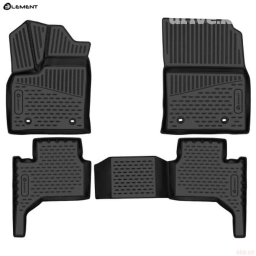 Родные Резиновые Полики Для салона Toyota, цвет - Черный, Новый, Самовывоз