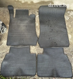 Родные Резиновые Полики Для салона Mercedes-Benz, цвет - Черный, Б/у, Самовывоз