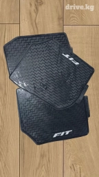 Родные Резиновые Полики Для салона Honda, цвет - Черный, Б/у