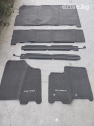 Родные Ворсовые Полики Для салона Toyota, цвет - Серый, Б/у, Самовывоз