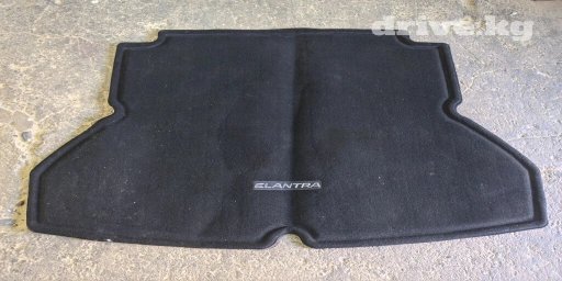 Родные Ворсовые Полики Для багажника Hyundai, цвет - Черный, Б/у, Самовывоз, Бесплатная доставка