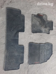 Плоские Резиновые Полики Для салона Toyota, цвет - Черный, Б/у, Самовывоз