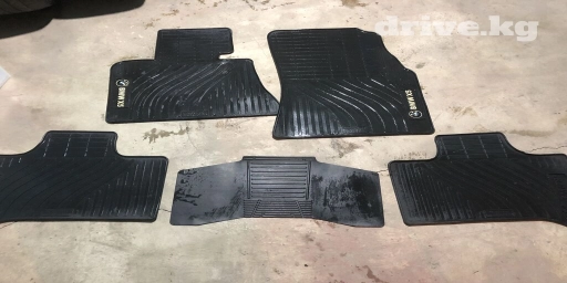 Родные Резиновые Полики Для салона BMW, цвет - Черный, Б/у, Самовывоз