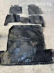 Родные Резиновые Полики Для салона Lexus, цвет - Черный, Б/у, Платная доставка, Самовывоз