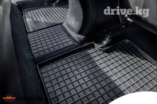 Родные Резиновые Полики Для салона Mercedes-Benz, цвет - Черный, Новый