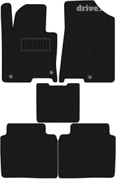 Плоские Ворсовые Полики Для салона Hyundai, цвет - Черный, Б/у, Платная доставка, Самовывоз