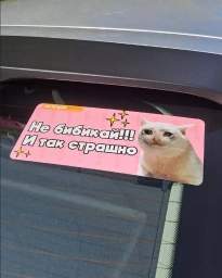 Наклейка на авто «Не бибикай! И так страшно»