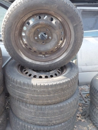 Колеса в сборе 195 / 65 / R 15, Зима, Б/у, Комплект, Легковые, Железные, отверстий - 5