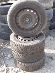 Колеса в сборе 185 / 60 / R 15, Всесезонная, Б/у, Комплект, Легковые, Железные, отверстий - 4