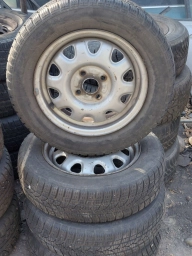 Колеса в сборе 165 / 70 / R 14, Всесезонная, Б/у, Комплект, Легковые, Железные, отверстий - 4