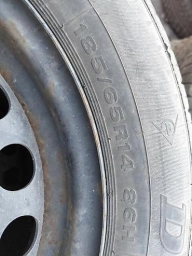 Колеса в сборе 185 / 65 / R 14, Лето, Б/у, 1 шт, Легковые, Железные, отверстий - 4